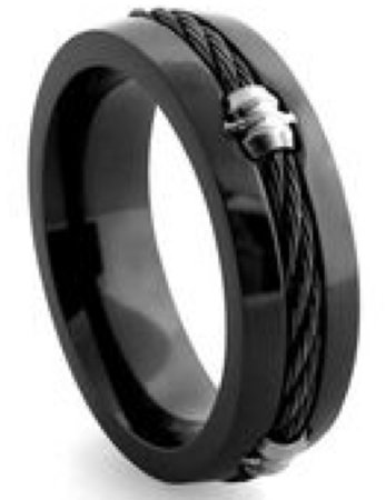 Black Rope Ring