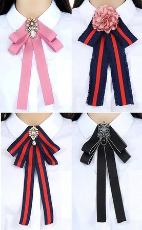 Various Bow Brooch Ribbon Ties