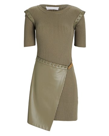 Jonathan Simkhai Gianina Vegan Leather Mini Dress | INTERMIX®