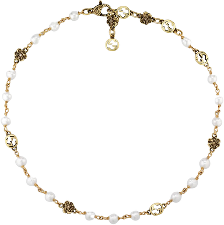 gucci gold flower chain necklace