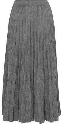 Goen.J Goen.j Pleated Wool-blend Midi Skirt