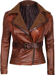 Brown Leather Faux Jacket