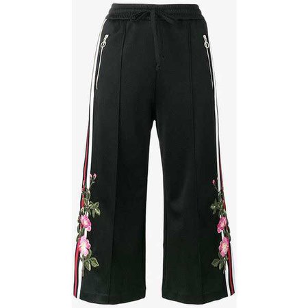 Gucci Embroidered Cropped Track Pants