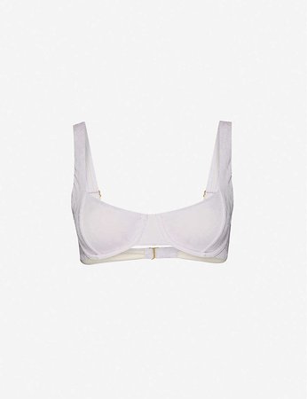PEONY - Lavender underwired padded bikini top | Selfridges.com
