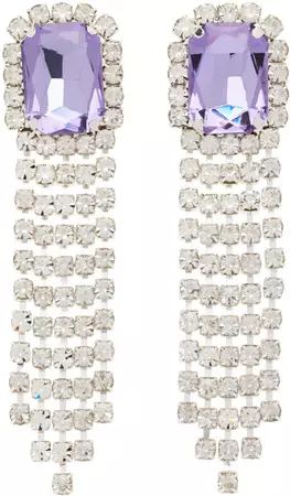 Pristine: Silver & Purple Coquine Earrings | SSENSE