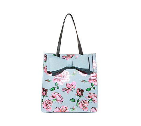 Blue floral tote
