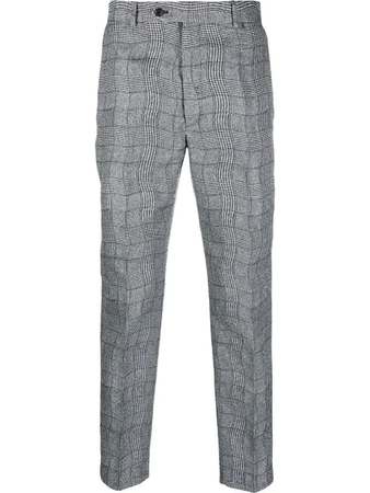 Kenzo wavy checkered pattern trousers