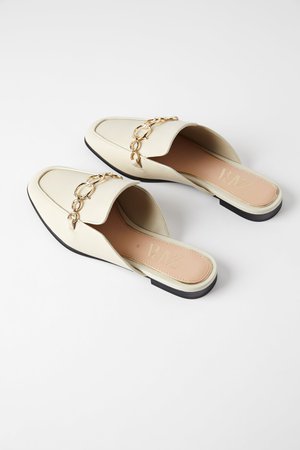 LEATHER MULE LOAFERS - Loafers-SHOES-WOMAN | ZARA United Kingdom