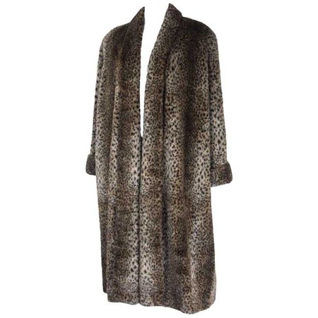 Comme des Gracons 1990s Faux Fur Animal Print Coat For Sale at 1stdibs