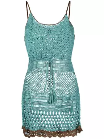 AKOIA SWIM open-knit Short Dress - Farfetch