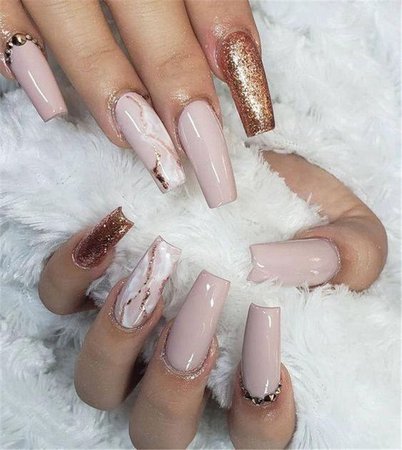 Pinterest - 20+ Trendy and Attractive Marble Coffin Nails Design – Page 9 – Chic Cuties Blog #nailsacryliccoffin | nails