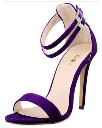 purple heeled sandal