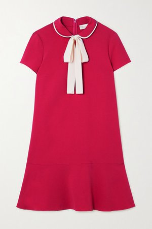 REDValentino | Pussy-bow crepe mini dress | NET-A-PORTER.COM