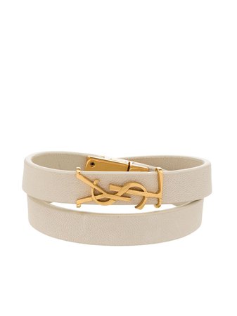 Shop Saint Laurent Opyum double-strap bracelet with Express Delivery - FARFETCH