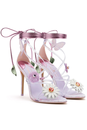metallic pink heel heels