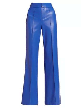 Shop Alice + Olivia Dylan Vegan Leather Wide-Leg Pants | Saks Fifth Avenue