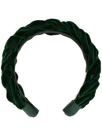 Green Jennifer Behr Lorelei velvet headband 48BD4 - Farfetch