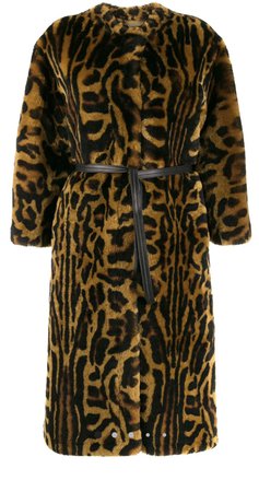 Givenchy animal print faux fur coat