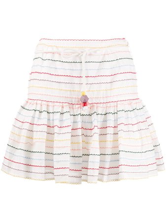 Zimmermann Zinnia Scallop Stripe Skirt | Farfetch.com