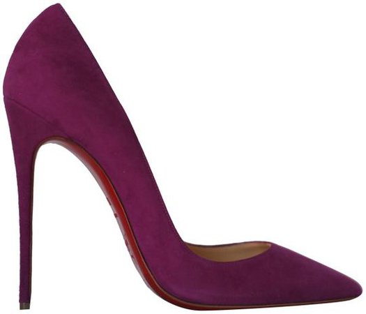 Christian Louboutin Purple New So Kate Suede Pigalle 120 High Heel Alti Red Sole Toe Italy Pumps Size EU 39.5 (Approx. US 9.5) Regular (M, B) - Tradesy