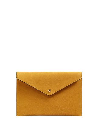 MANGO Leather envelope