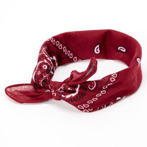 Bandana Knotted Bow Headband - Red | Claire's