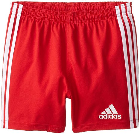 Amazon.com: adidas Performance Boy's 3 Stripe Shorts, Power Red/White, Small: Clothing