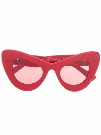 Shop Valentino Eyewear cat eye-frame VLogo sunglasses with Express Delivery - FARFETCH