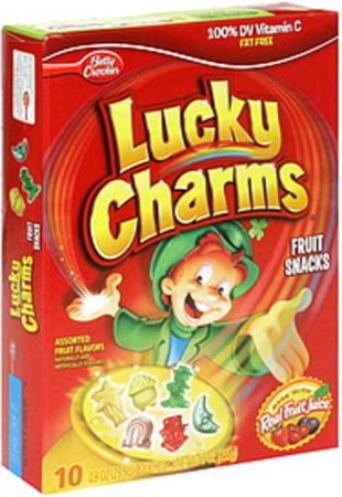 Betty Crocker Lucky Charms, Assorted Fruit Flavors Fruit Snacks - 10 ea, Nutrition Information | Innit