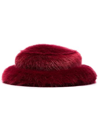 Red Emma Brewin tonal faux-fur bucket hat BU01RAP - Farfetch