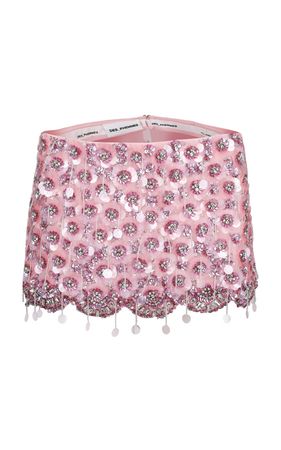 Flower Embroidered Mini Skirt By Des Phemmes | Moda Operandi