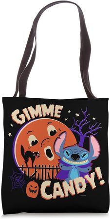 Amazon.com: Disney Stitch Gimme Candy Spooky Halloween Tote Bag : Clothing, Shoes & Jewelry