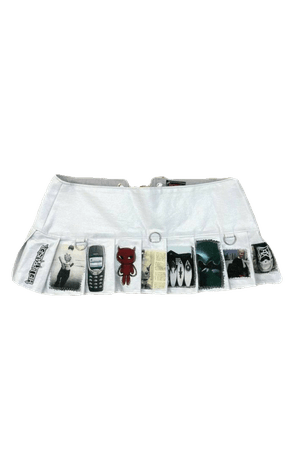 @lollialand- white grunge y2k miniskirt