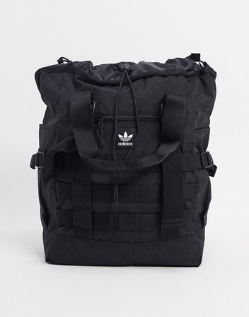 adidas Originals clear backpack in black | ASOS