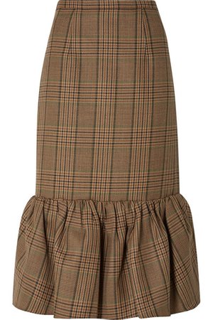 Michael Kors Collection | Rumba fluted plaid wool midi skirt | NET-A-PORTER.COM
