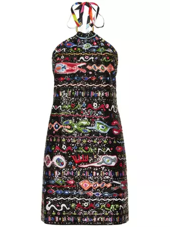 Georgette sequin halter neck mini dress - Pucci - Women | Luisaviaroma