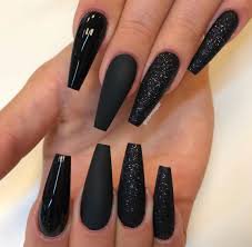 black acrylic nails - Google Search