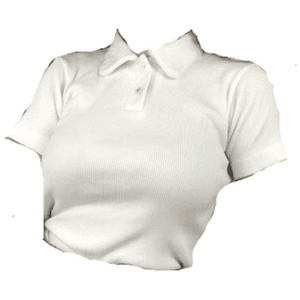 *clipped by @luci-her* Tucked White polo Shirt