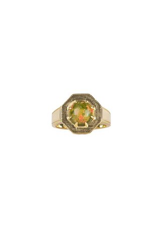 Gold Plated Silver Planet Ring