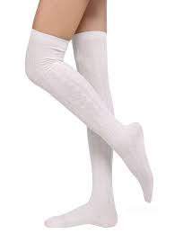 thigh high white socks - Google Search