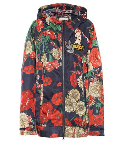 Floral-printed jacket