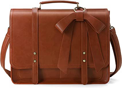 Amazon.com: ECOSUSI Women Briefcase PU Leather Laptop Bag College Satchel fit 15.6" Laptop : Electronics