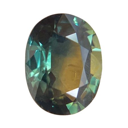 1.04ct Australia Untreated Blue Green Yellow Parti Colour Sapphire For Sale at 1stDibs