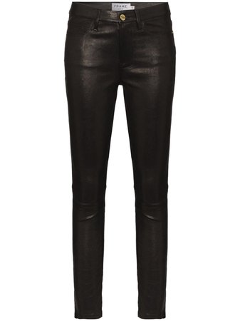 FRAME Le High Skinny Leather Trousers - Farfetch