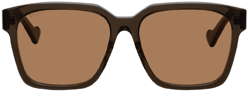 Gucci, Brown square sunglasses