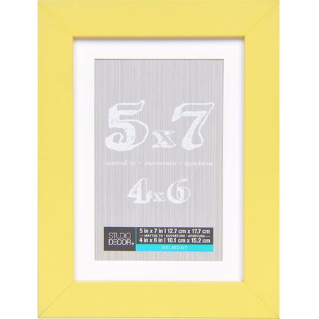 Bright Yellow Belmont Frame with Mat by Studio Décor®