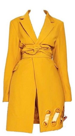 yellow mustard blazer vest
