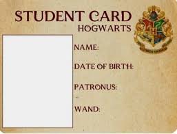 hogwarts id card