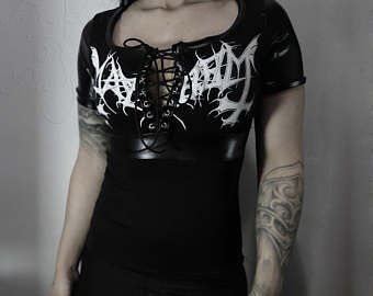 Bathory Black metal dress tunic Huge Satanic Goat | Etsy