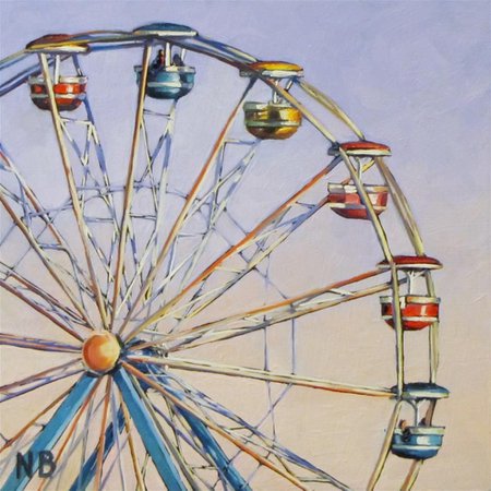 Painting of a big wheel ride
